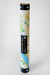 Картонный тубус с брендированием, 62 см