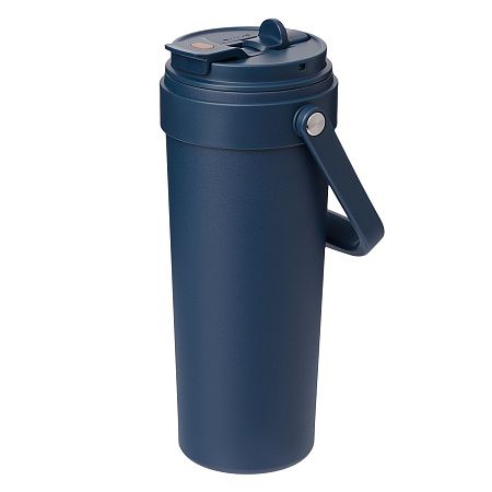 Термокружка вакуумная Соло (Solo), синяя