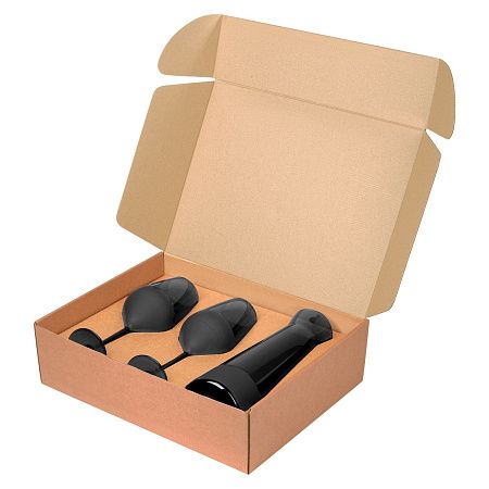 Подарочный набор декантер + 2 бокала для вина Блэк Эдишн (Black Edition), черный