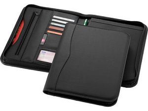 Папка А4 «Ebony» на молнии, цвет: черный