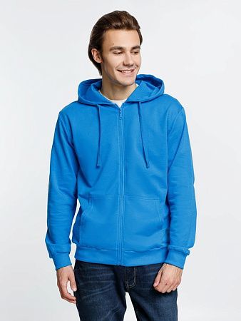 Толстовка на молнии с капюшоном Siverga 2.0, бирюзовая, размер XS