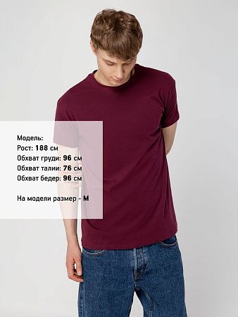 Футболка унисекс Regent 150, бордовая, размер XXL