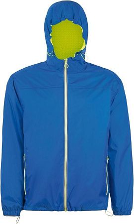 Ветровка Skate, ярко-синяя с неоново-желтым, размер L