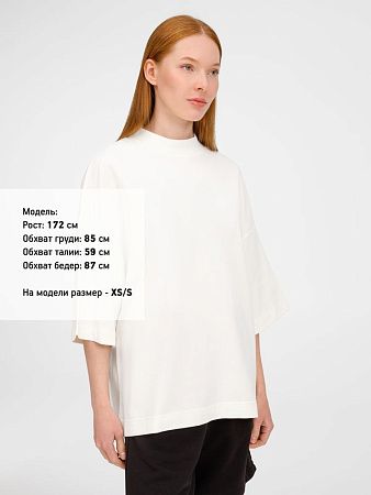 Футболка оверсайз унисекс T9, молочно-белая, размер XL/2XL