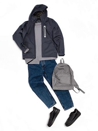 Куртка унисекс Shtorm, темно-серая (графит), размер XS