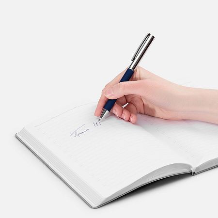 Ручка шариковая Eyeshot Soft Touch, темно-синяя