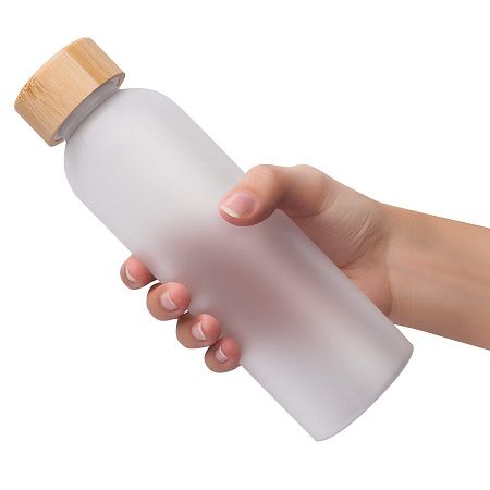 Бутылка для воды BAMBOO PET SOFT 550мл. Белая 6265.07