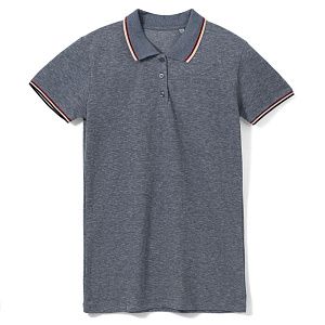 Рубашка поло женская Paname Women, голубой меланж, размер XXL