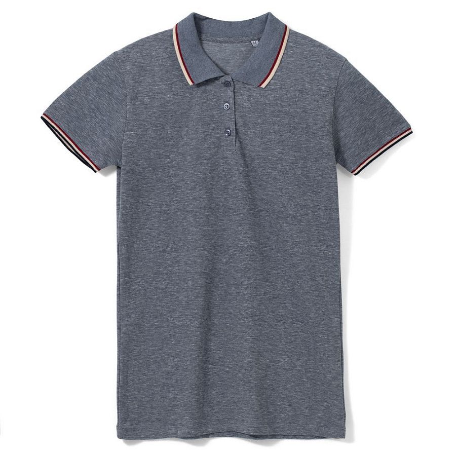 Рубашка поло женская Paname Women, голубой меланж, размер XXL