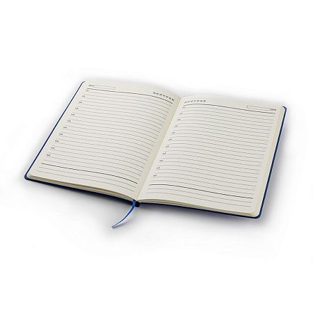 Ежедневник A5 недатированный Esmeralda в мягком переплёте, синий с серебристым