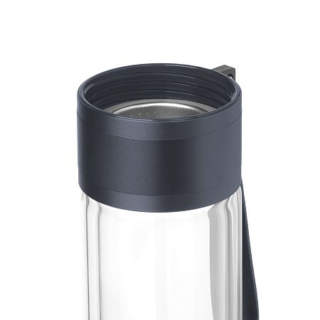 Бутылка стеклянная с двойными стенками Терсо (Terso), синяя