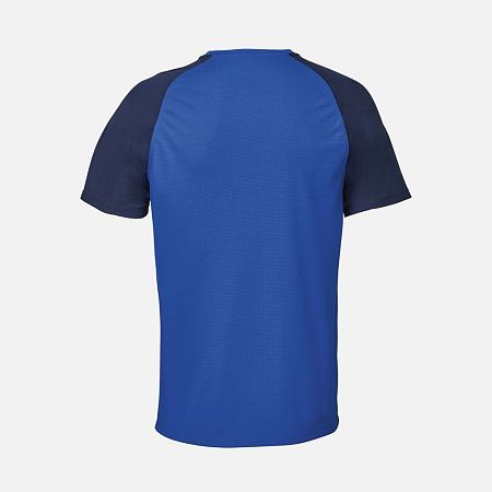 Футболка спортивная унисекс Vortex, темно-синяя с ярко-синим, размер XXL