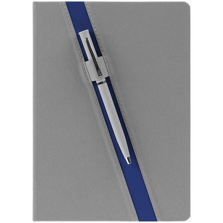 Ежедневник Rubikon на заказ, недатированный серо-синий