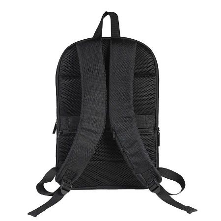 Расширяющийся  рюкзак "Slim" из водостойкого материала, чёрный, 45х30х6 см, ткань верха: 100% полиэстер 1680 D