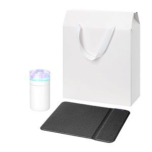 Подарочный набор Кристалл, Онор (Crystal, Honor), черный (увлажнитель воздуха, зарядное устройство)