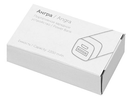 Внешний аккумулятор «Ангра», 2200 mAh, цвет: белый