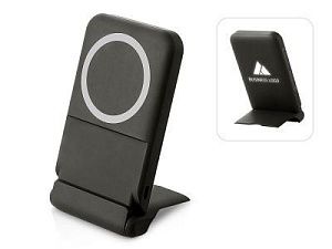 Беспроводной внешний аккумулятор с подсветкой лого и подставкой «Magflash», 10000 мАч, 15 Вт