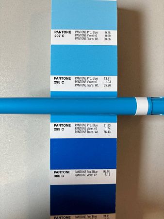 Ручка шариковая пластиковая Ravena Color голубая/белая