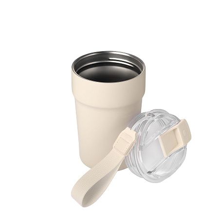 Термокружка вакуумная Монако (Monaco), бежевый