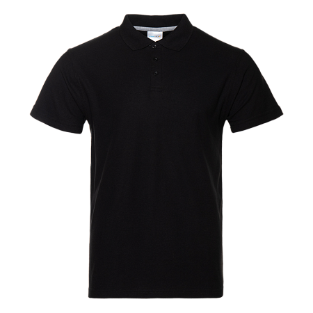 Рубашка поло унисекс STAN хлопок/полиэстер 185, 104, Чёрный,  (20)  (46/S)