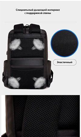 Городской рюкзак Space  с отделением для ноутбука, водоотталкивающий, нейлоновый, серый