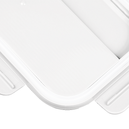 Герметичный контейнер для еды (ланч бокс) BON VOYAGE, пластиковый, белый с темно-синим элементом, 1100 мл.