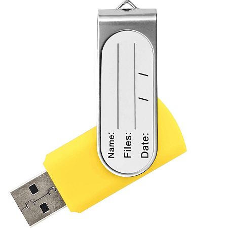 Флешка TWIST STICKER Желтая 4110.04.4ГБ