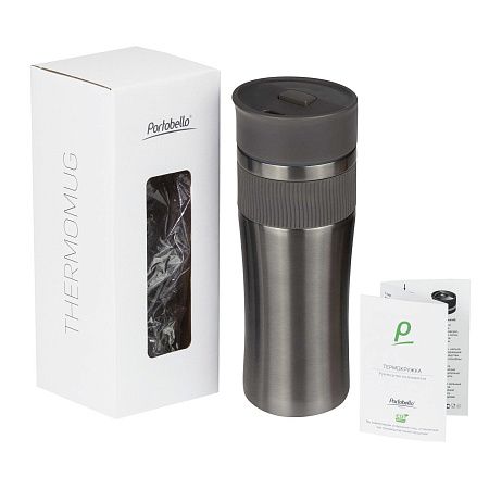 Термокружка вакуумная Поло (Polo), синяя