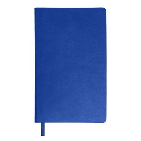 Бизнес-блокнот FUNKY, 130*210 мм, синий, оранжевый форзац, мягкая обложка, блок-линейка