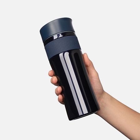 Термокружка вакуумная Поло (Polo), синяя