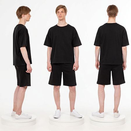 Футболка унисекс оверсайз T3, черная, размер XL/2XL