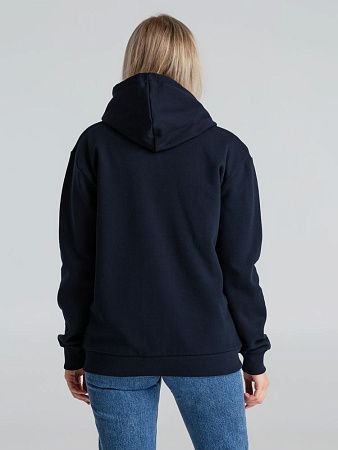 Толстовка на молнии с капюшоном Unit Siverga Heavy, темно-синяя, размер XS