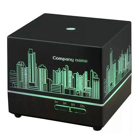 Светодиодный увлажнитель Wisdom с подсветкой гравировки, черный