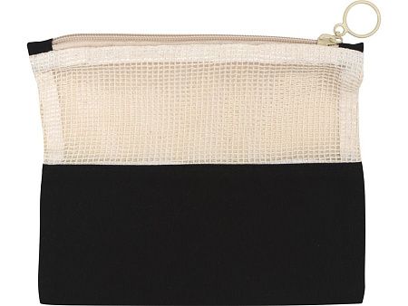 Косметичка «Mesh» хлопковая с сетчатой вставкой
