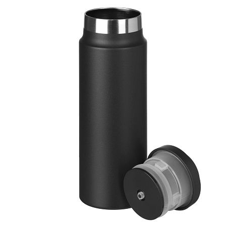 Термобутылка вакуумная герметичная Аллегра (Allegra), черная