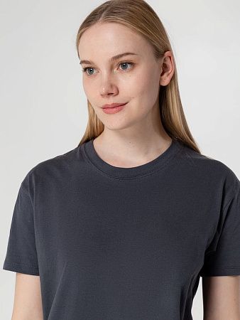 Футболка унисекс Regent 150, темно-серая (графит), размер L