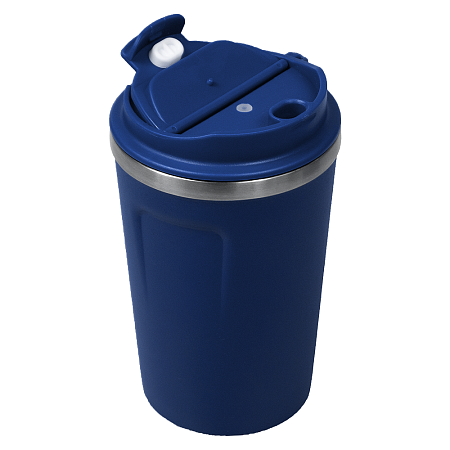 Термокружка Zencup вакуумная, стальная, 380 мл, темно-синяя