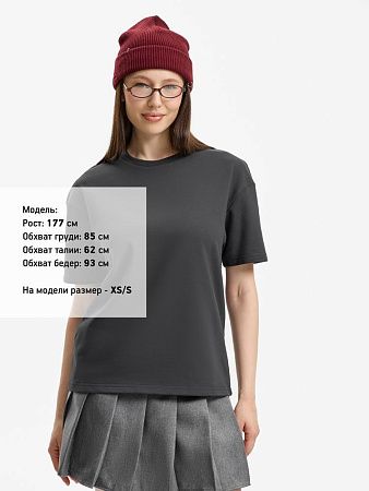 Футболка унисекс Durington, темно-серая (графит), размер M/L