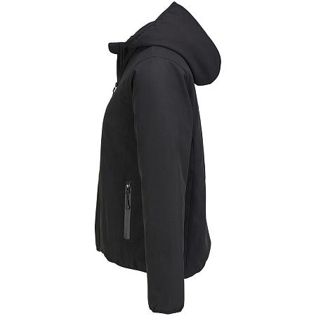 Куртка софтшелл с капюшоном женская Falcon Women, черная, размер S