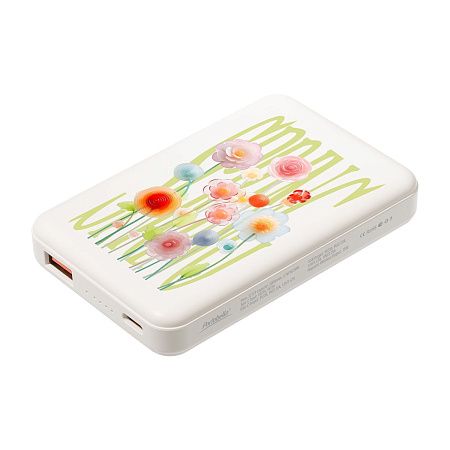 Внешний аккумулятор Ларго PD (Largo PD) 5000mAh с функцией беспроводной зарядки 15W, белый