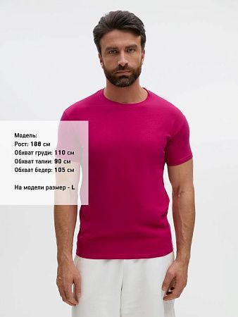Футболка унисекс Regent 150, ярко-розовая (фуксия), размер S
