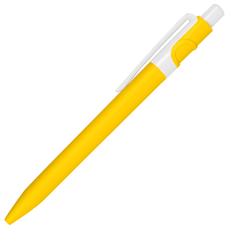 Ручка шариковая пластиковая Ravena Color желтая/белая