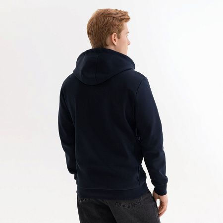 Толстовка на молнии с капюшоном Матео (Mateo) темно-синяя, размер S/M