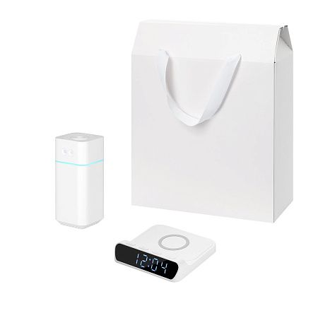 Подарочный набор Клауд НЕО, Ригель (Cloud NEO, Rigel), белый (увлажнитель воздуха, зарядное устройство)