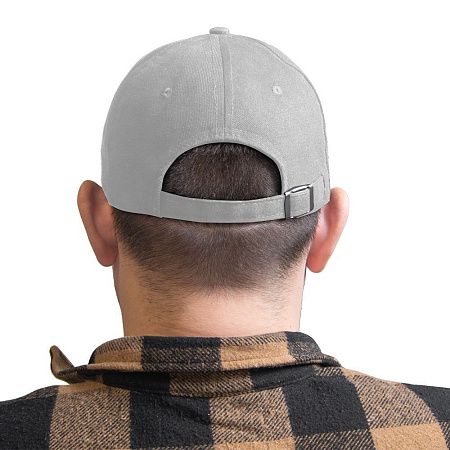 Кепка 5- панельная Oxford 300, c серым сендвичем, серая