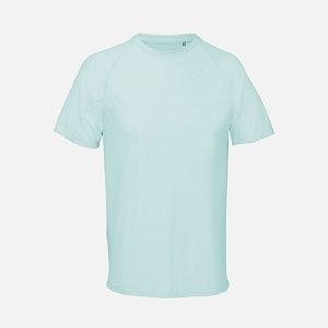 Футболка спортивная унисекс Vortex, ярко-бирюзовая под нанесение