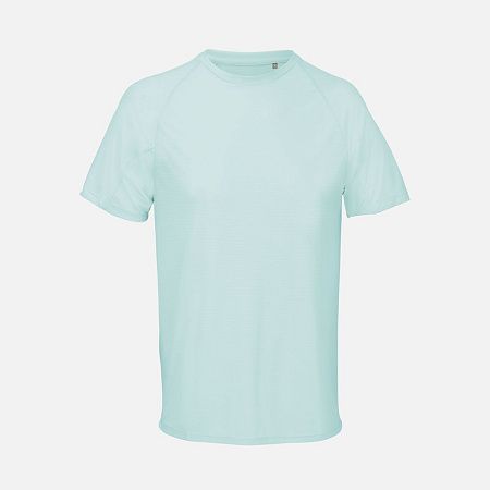 Футболка спортивная унисекс Vortex, зелено-голубая, размер XXL